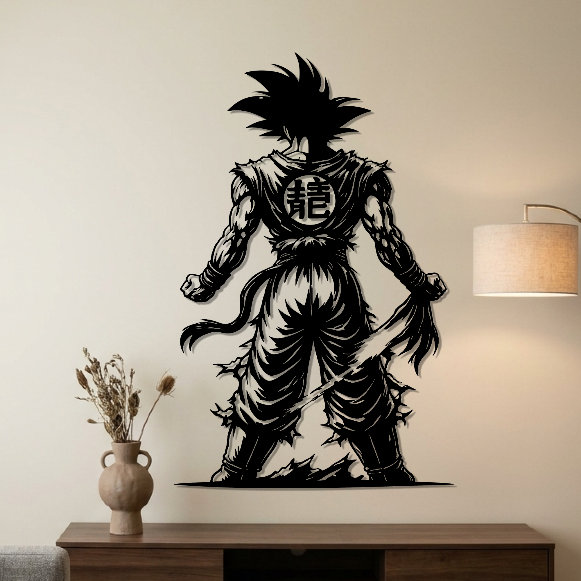 Son Goku – Décoration murale en métal inspirée du manga