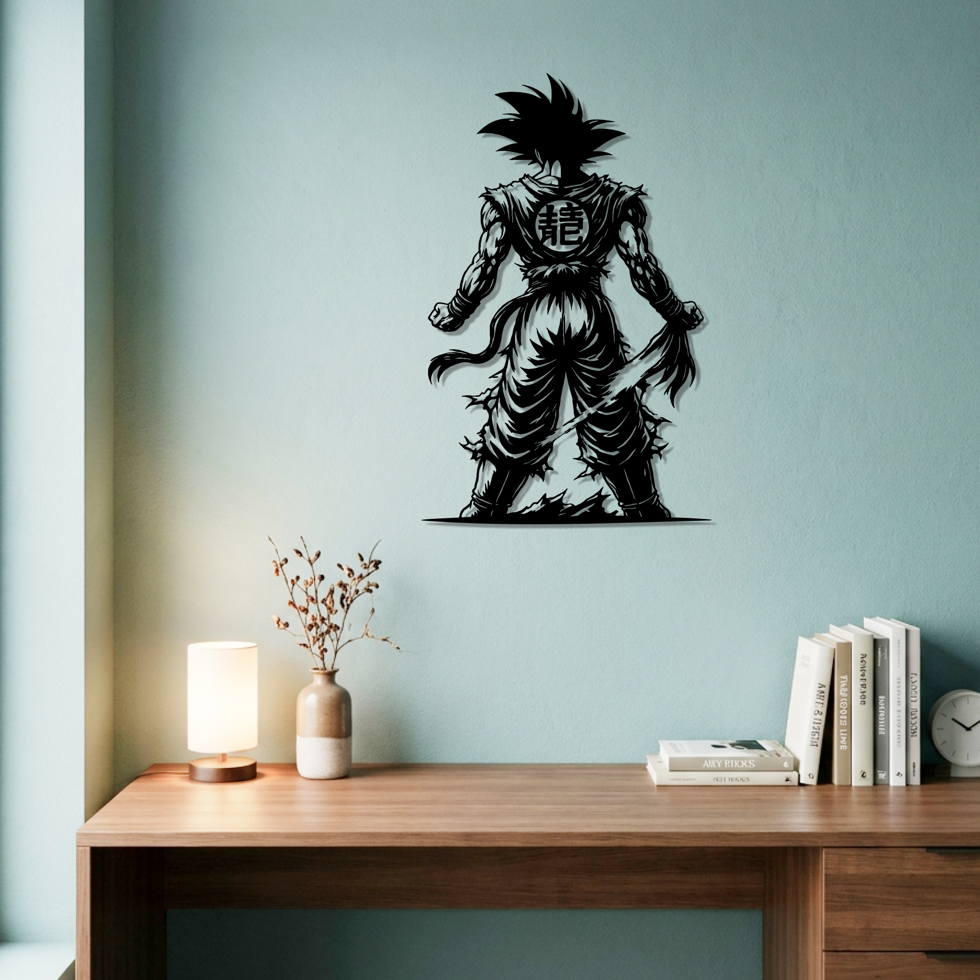 Son Goku – Décoration murale en métal inspirée du manga - Image 4