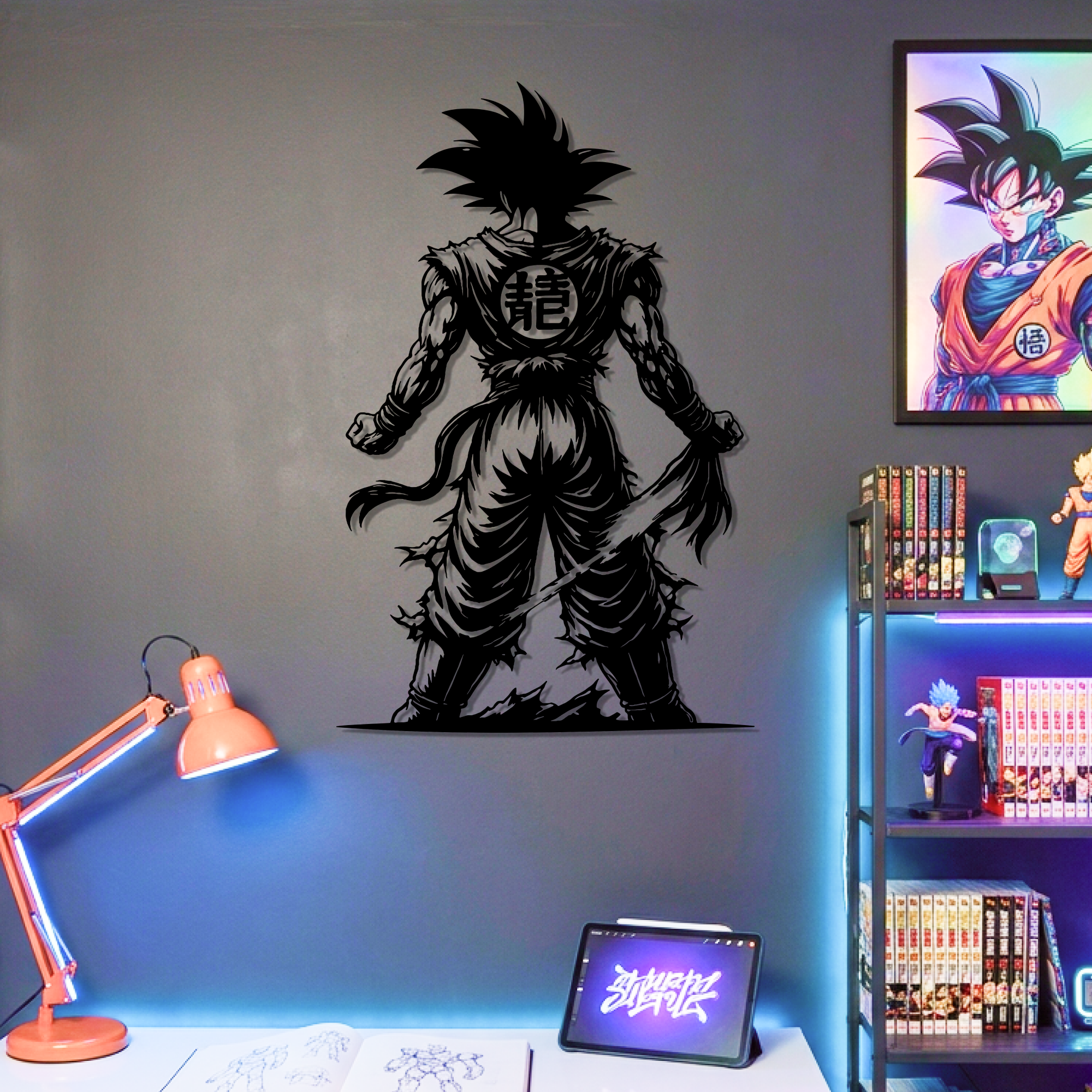 Son Goku – Décoration murale en métal inspirée du manga - Image 8
