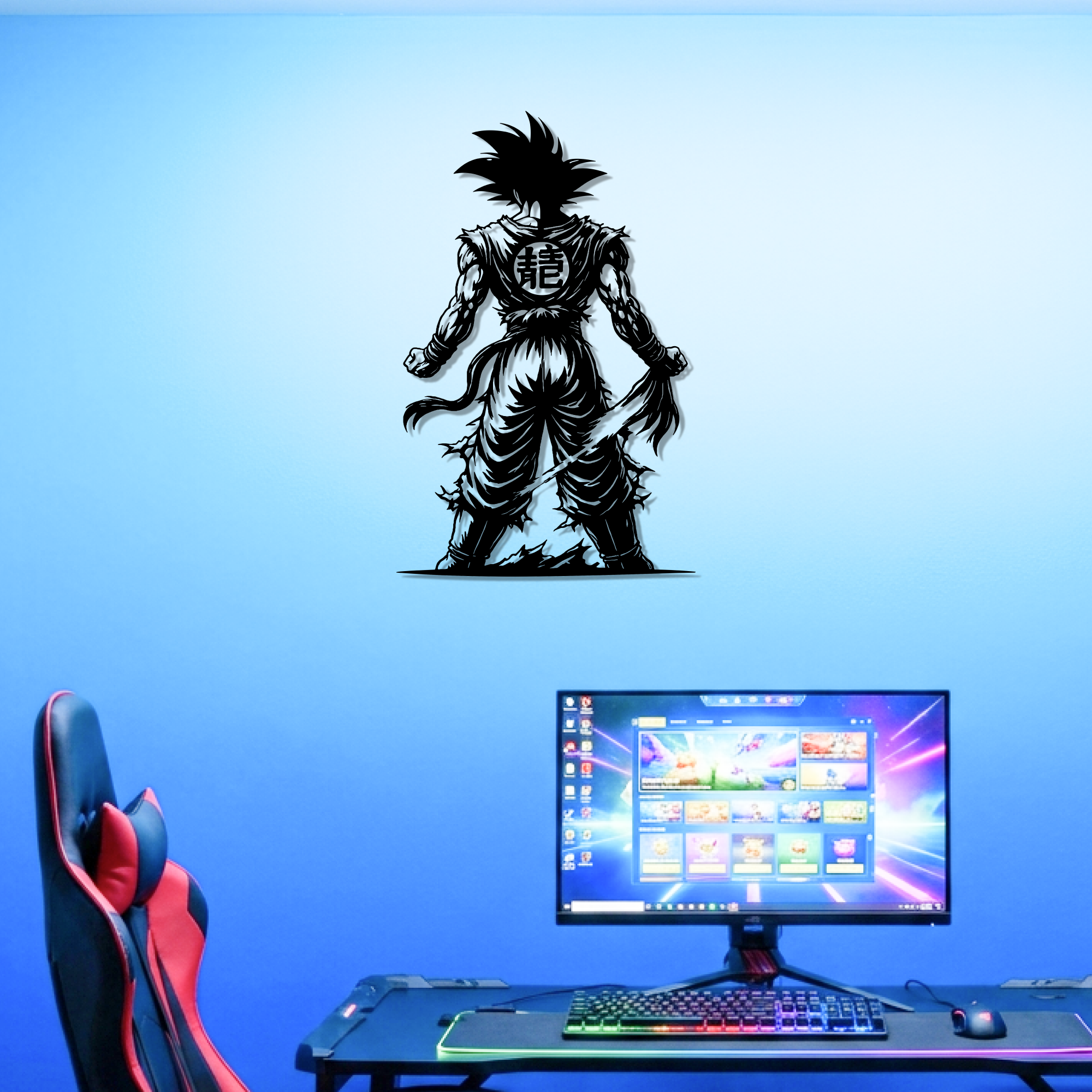 Son Goku – Décoration murale en métal inspirée du manga - Image 6