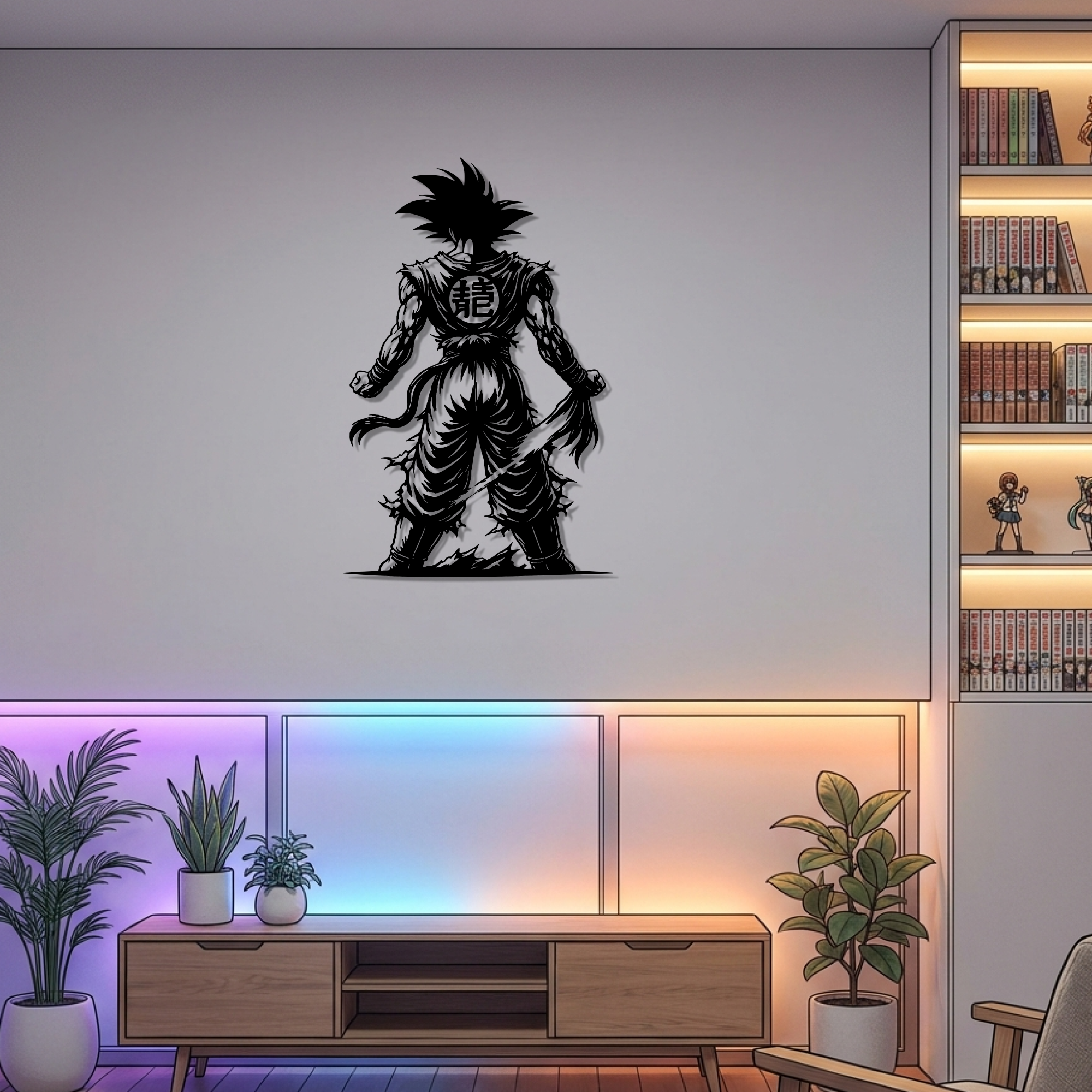 Son Goku – Décoration murale en métal inspirée du manga - Image 5