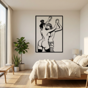 Couple de femmes – Décoration murale en métal