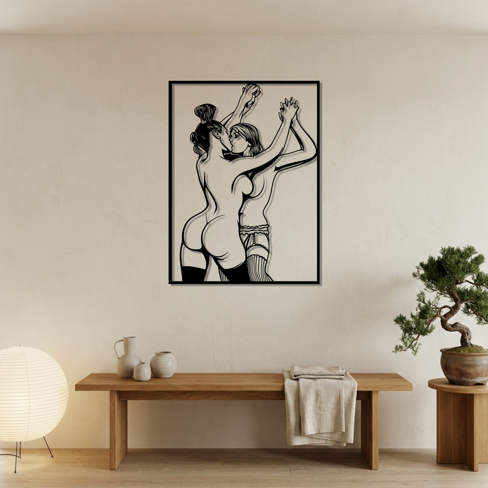 Couple de femmes – Décoration murale en métal – Image 6
