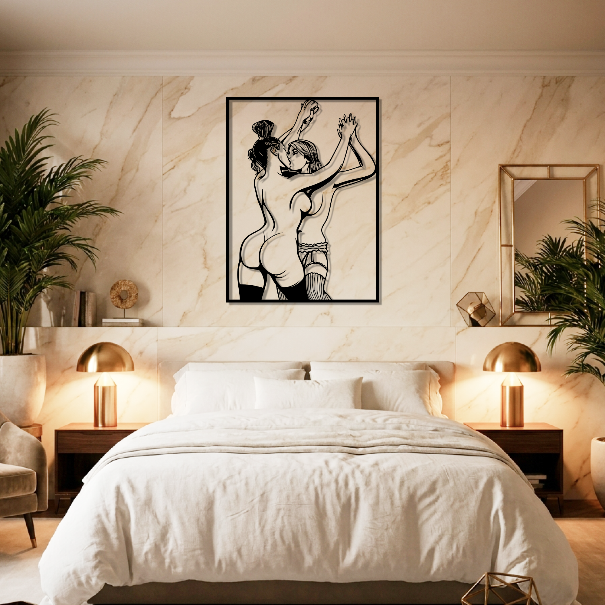 Couple de femmes – Décoration murale en métal – Image 5
