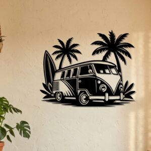 Surf & Vanlife – Décoration murale en métal