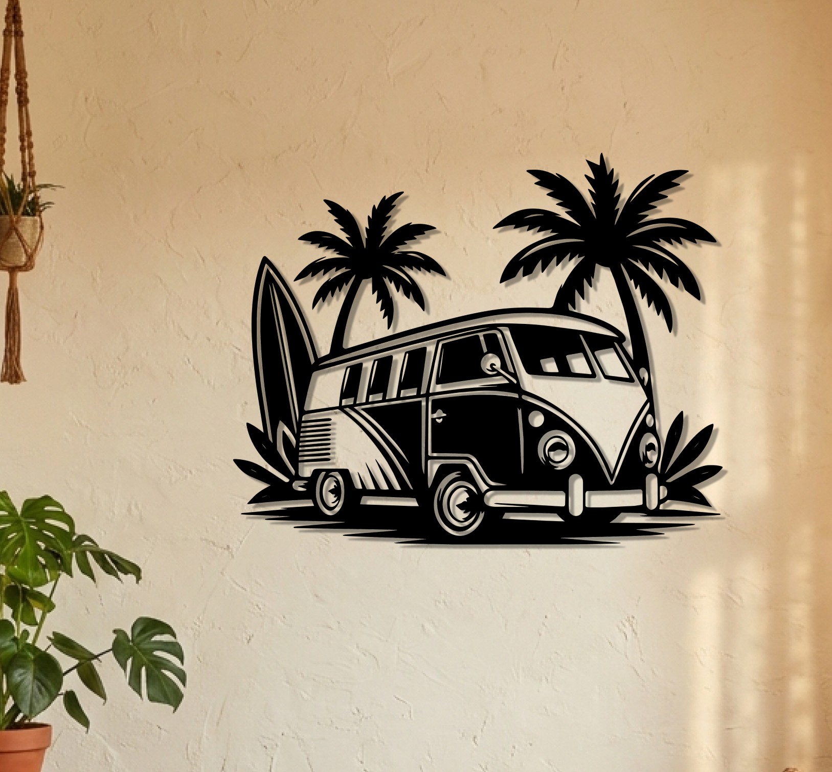 Surf & Vanlife – Décoration murale en métal